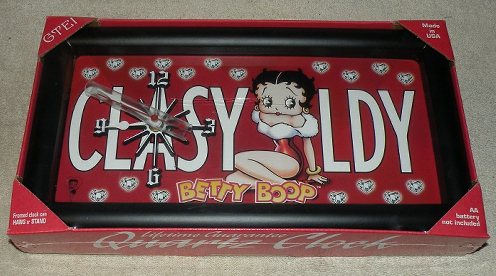 GTEI Betty Boop Classy Lady Wall Clock Quartz New In Box Made USA